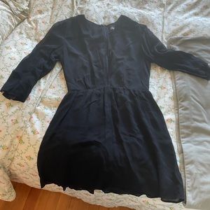 Deep V Black Reformation Dress